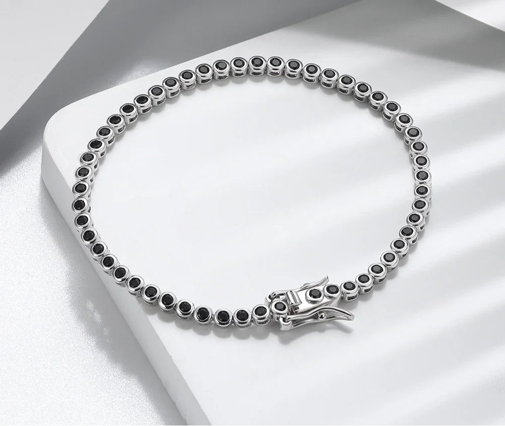 December Birthstone Shiny Bracelet Cubic Zirconia Luxury Chain Jewelry