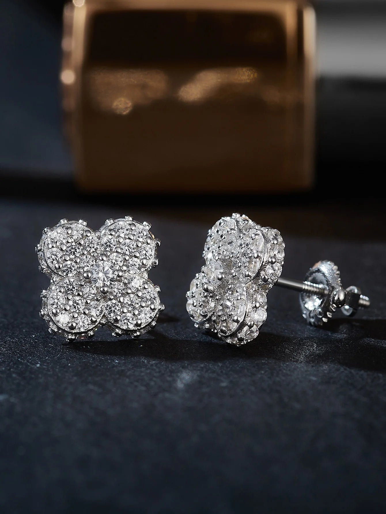 Diamond Earrings Stud Flower High Quality Fashion