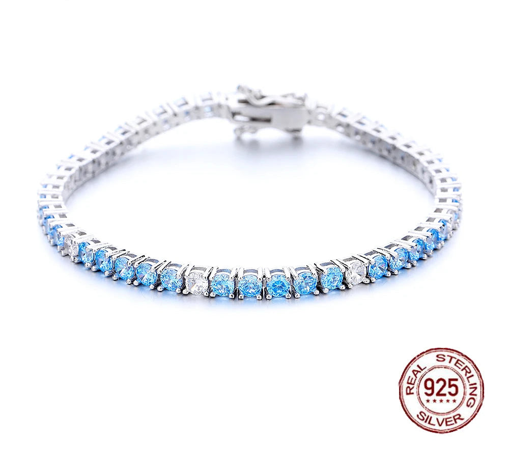 November Birthstone Silver Tennis Bracelet Cubic Zircon Fine Jewelry