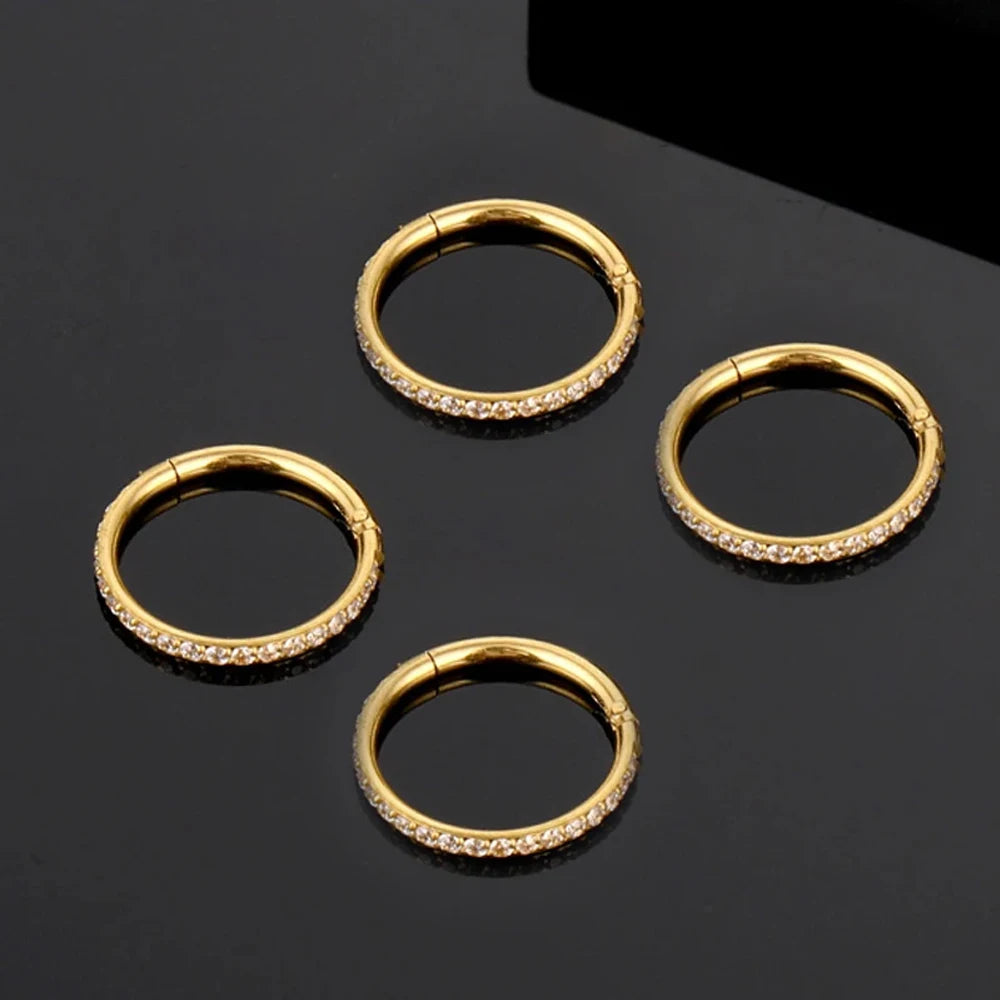 Nose ring High quality titanium high grade stone jewelry