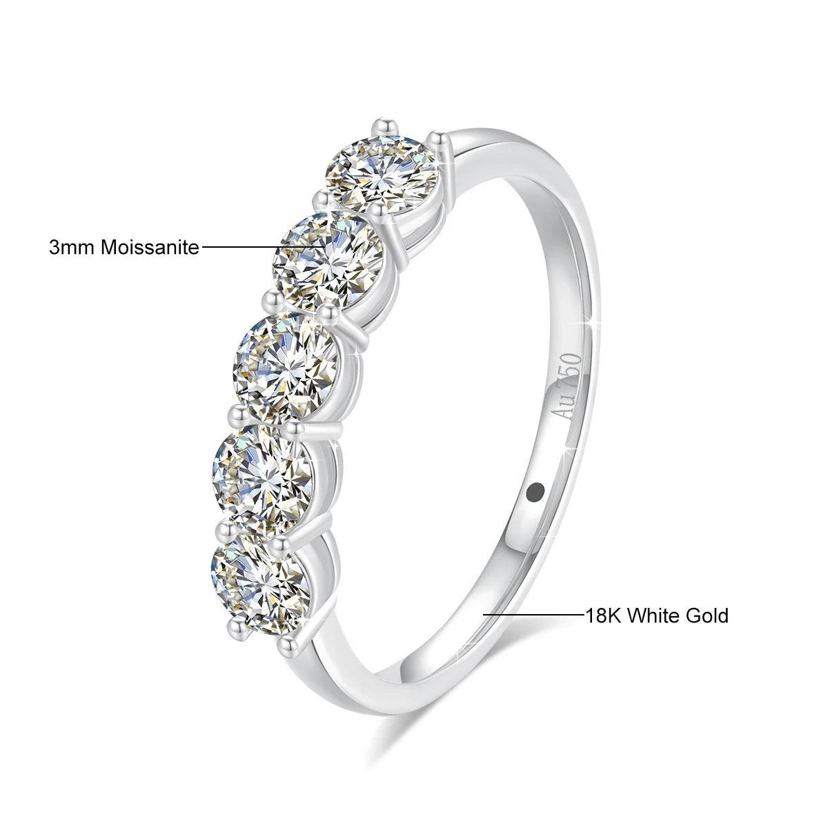 Moissanite rings European Gold Luxury Summer Jewelry