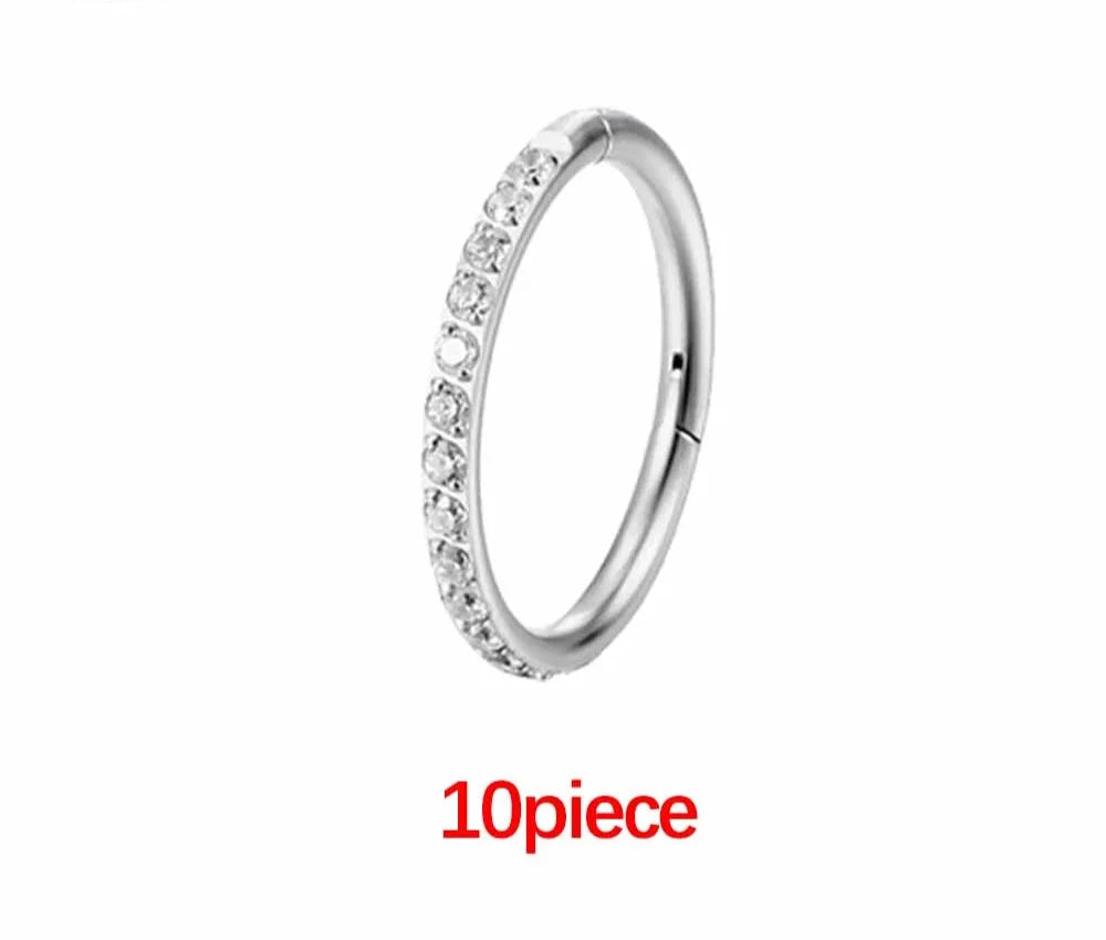 Nose Ring Women's Hoop Luxury Zircon Jewelry