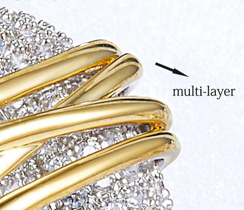 Gold Rings 925 silver vintage fashion party jewelry