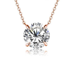 Moissanite Diamond 6.5mm 1CT Necklace For Woman Pendant 925 Silver Necklace