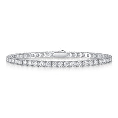 Tennis Bracelet White Full Moissanite 925 Silver Diamond Link
