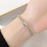 Luxury Designer Tank Chain Moissanite Bracelet Party Fine Jewelry Silver S925 Diamond