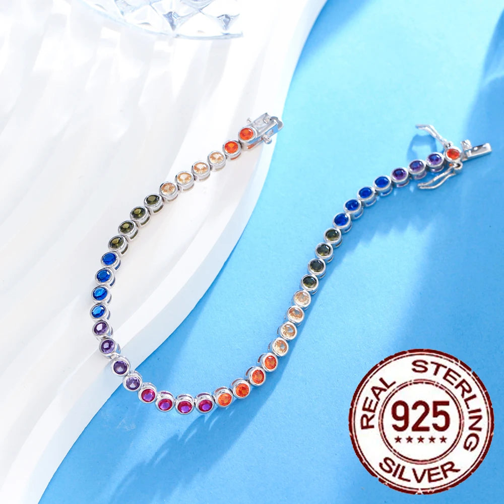 January Birthstone Chain Bracelets Classic Multicolor Party Jewelry