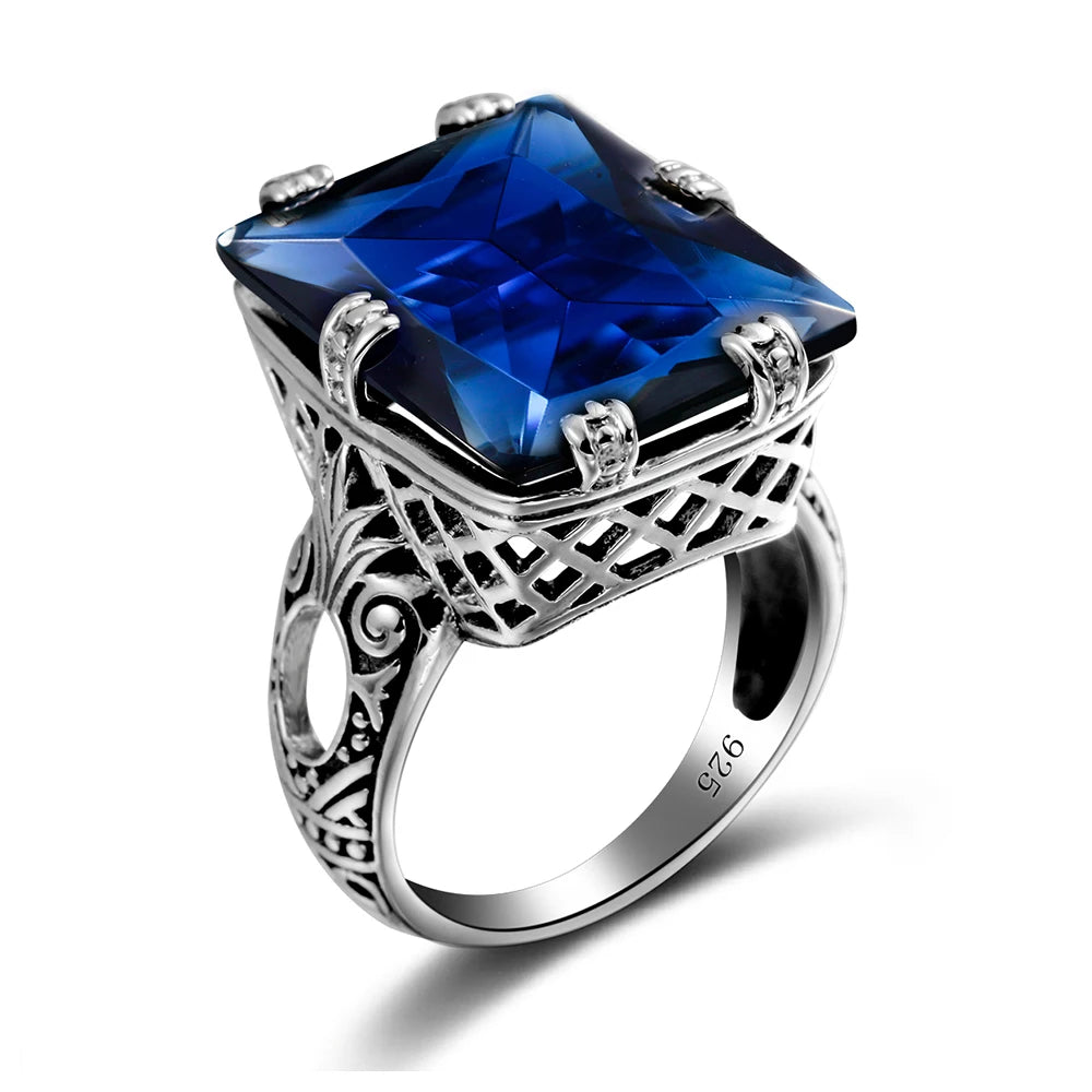 August Birthstone Ring Square Gemstone Fine Jewelry High Quality