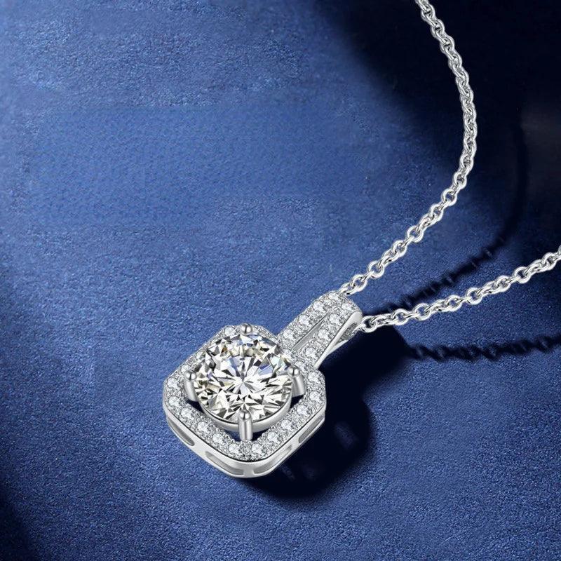 Silver necklace Pendant 100% Sparkling Fine Jewelry