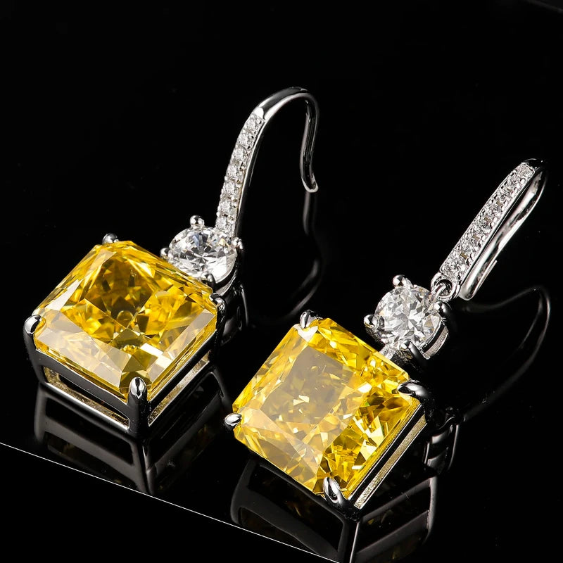 Diamond Earrings 925 silver for women high end luxury jewelry