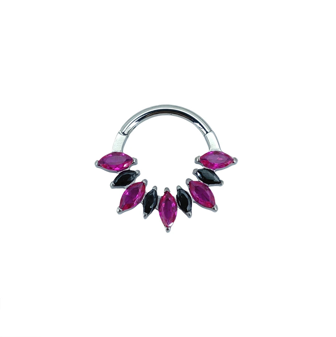 Nose Ring Colorful Marquise Septum Jewelry Titanium Piercing