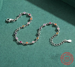 January Birthstone Style Bracelet Silver Color Fashion Jewelry