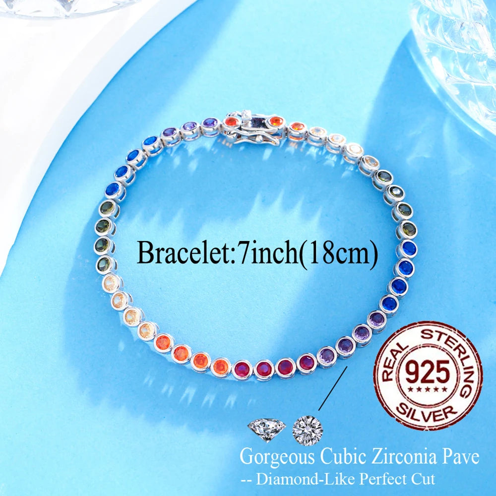 January Birthstone Chain Bracelets Classic Multicolor Party Jewelry