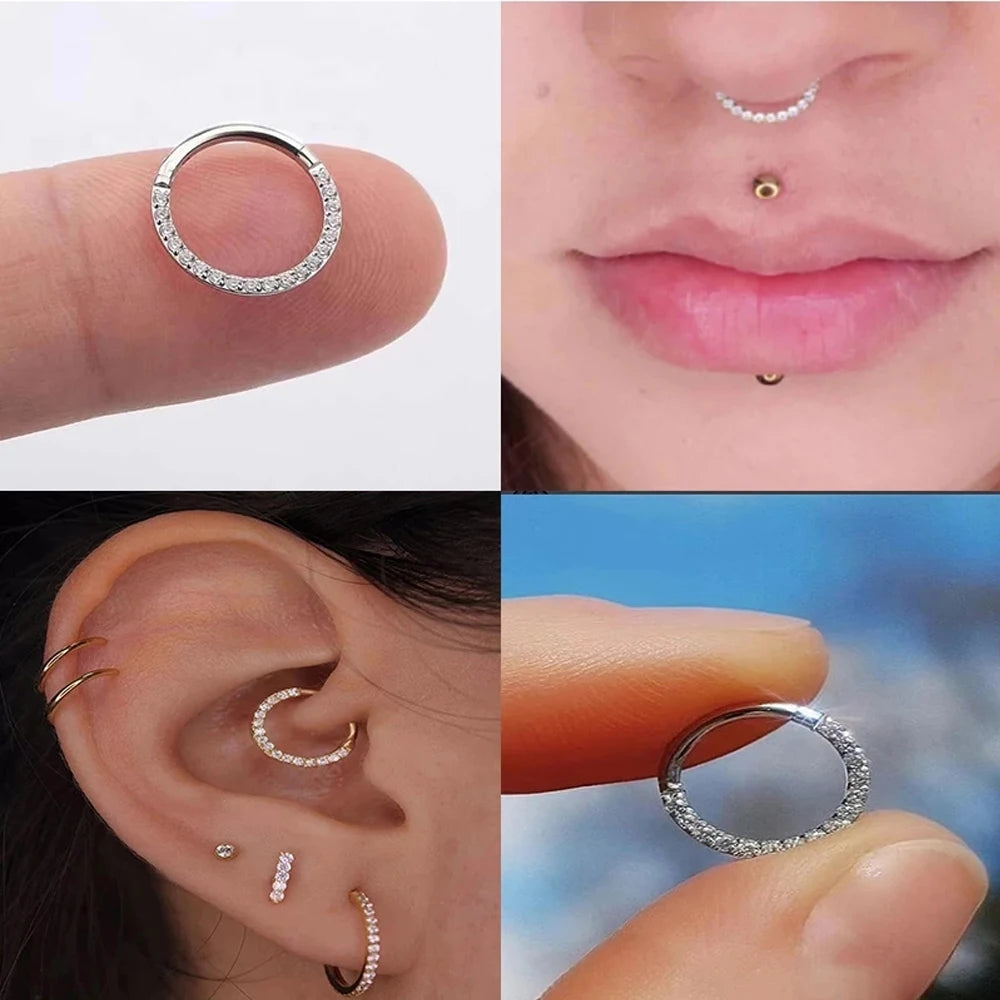 Nose Ring Women's Hoop Luxury Zircon Jewelry