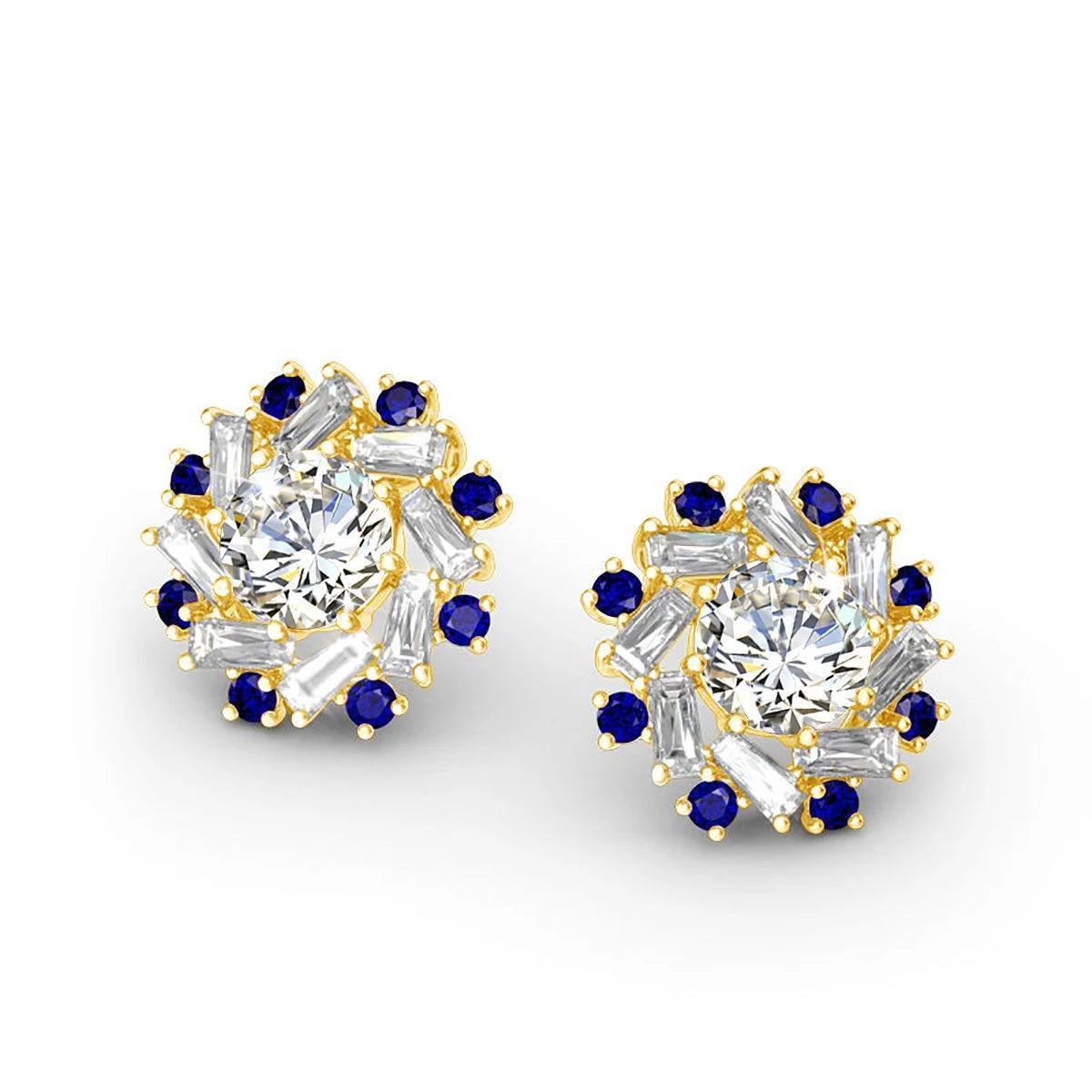 Luxury Designer Moissanite Earrings With Yellow Gold Jewelry 100% Pass Diamnd Trenging