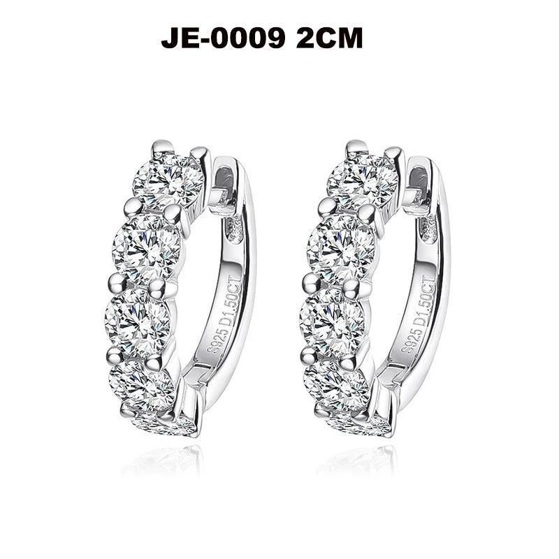 Moissanite 18k 4mm Stones Sparkling Diamond Earring 100% 925 Sterling Silver