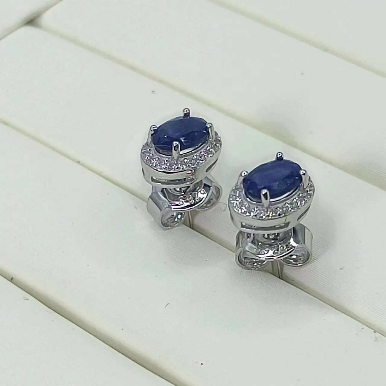 September Birthstone Fashion Jewelry Earrings 925  Silver Stud Fine