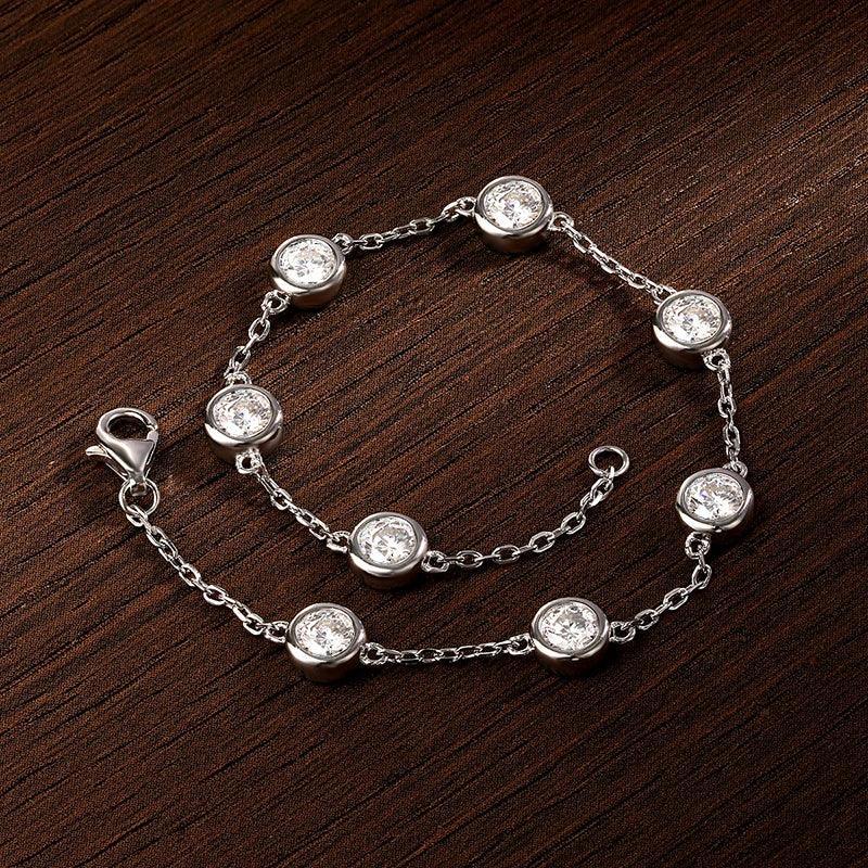 Tennis Bracelet Diamond Wedding Fine Jewelry Sterling Sliver 925