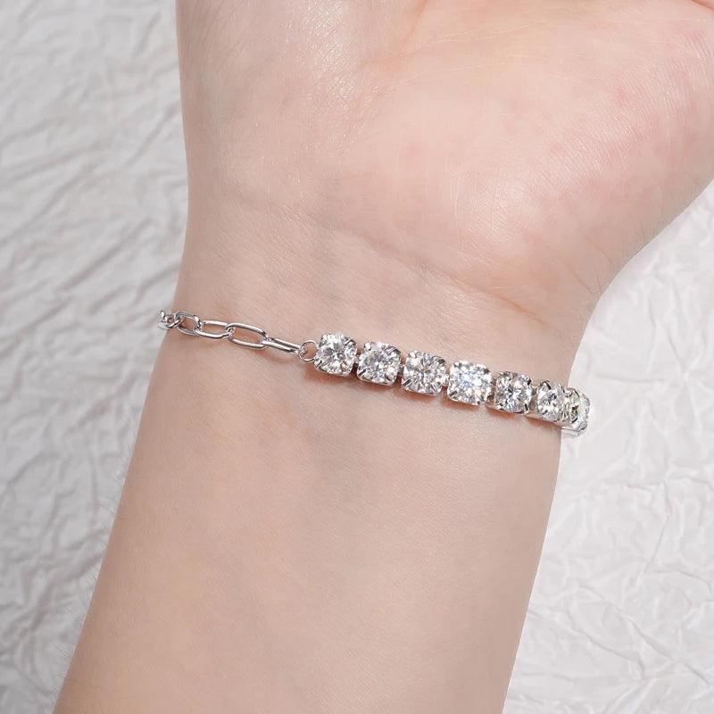 Diamond Bracelet 2-5mm Moissanite D Silver 925 Certified Original