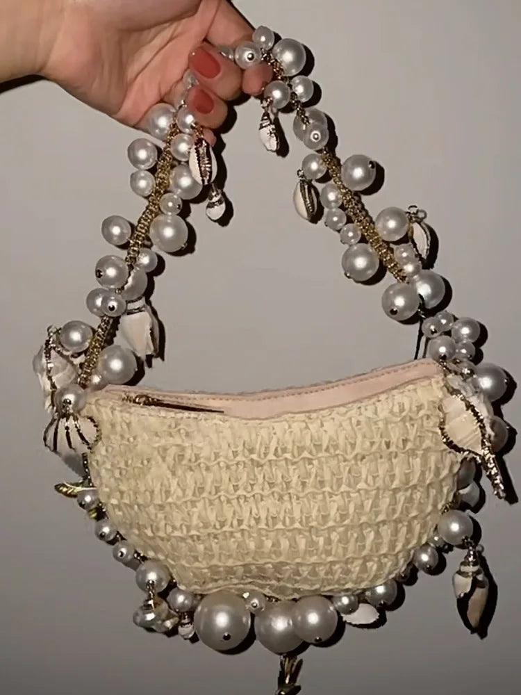 Lady Bags For Women Luxury Designer Brand Purses In Woven Beaded