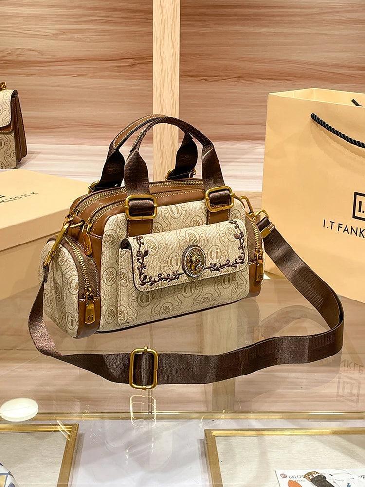 Handbag Leather for Women's Designer High Quality Retro Single Shoulder