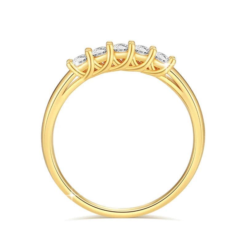 Moissanite rings European Gold Luxury Summer Jewelry