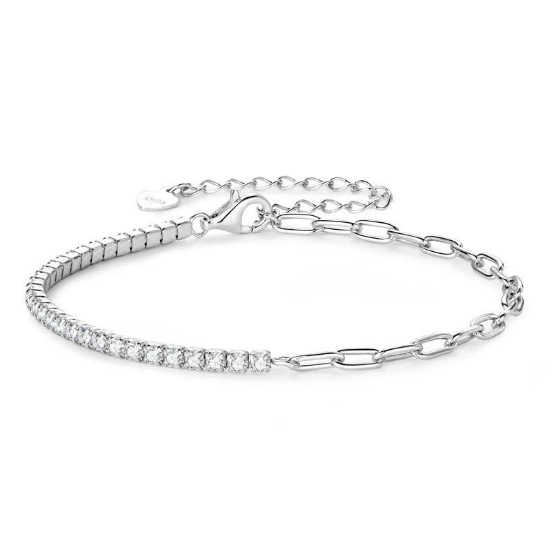 Diamond Bracelet 2-5mm Moissanite D Silver 925 Certified Original