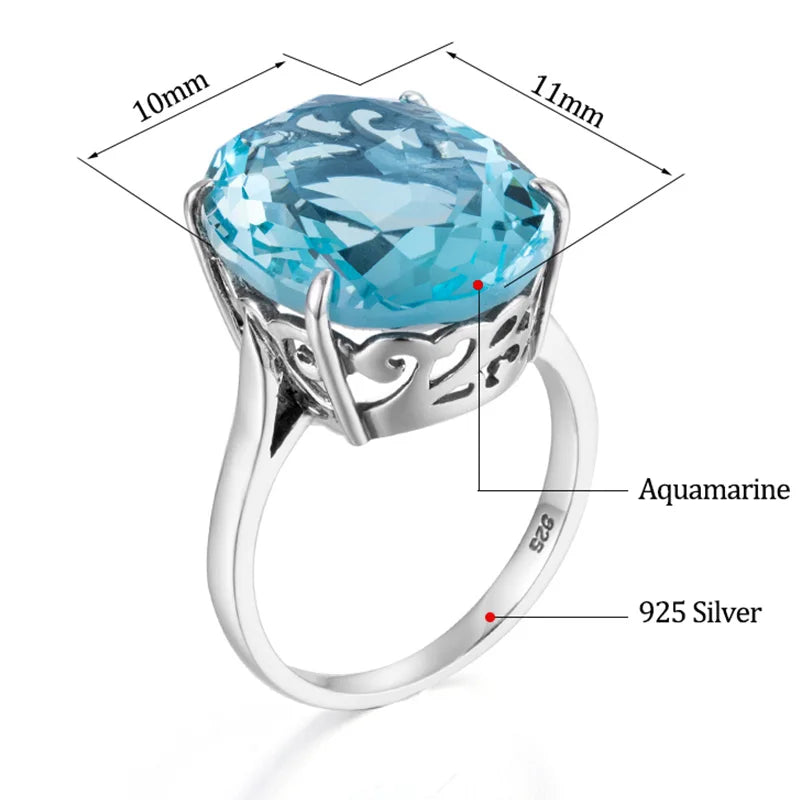 July Birthstone Rings 925 Silver Rromantic Woman Ring