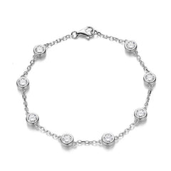 Tennis bracelet Silver 925 Hand Chain Fine Jewelry
