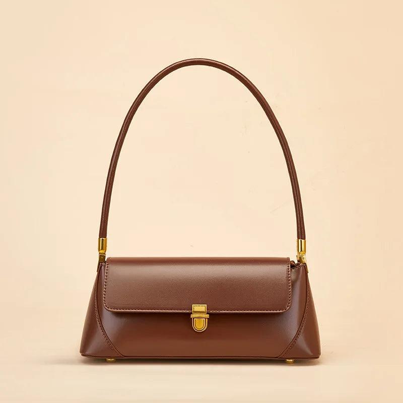 Leather Bag High Quality Elegant Ladies Shoulder Bags Designer Retro