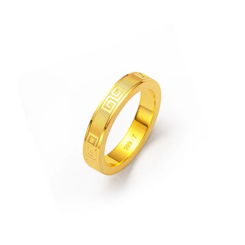 Gold Ring 18K Original Jewelry for Women Bohemia Anilloswith