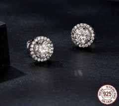 Stud Earrings 925 Sterling Silver Moissanite Earrings Fine Jewelry