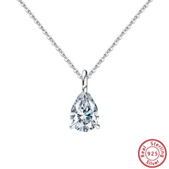 Diamond Necklace Elegant 925 Silver 8A Pendant for Women Jewelry