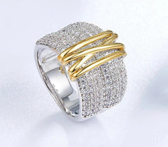 Gold Rings 925 silver vintage fashion party jewelry