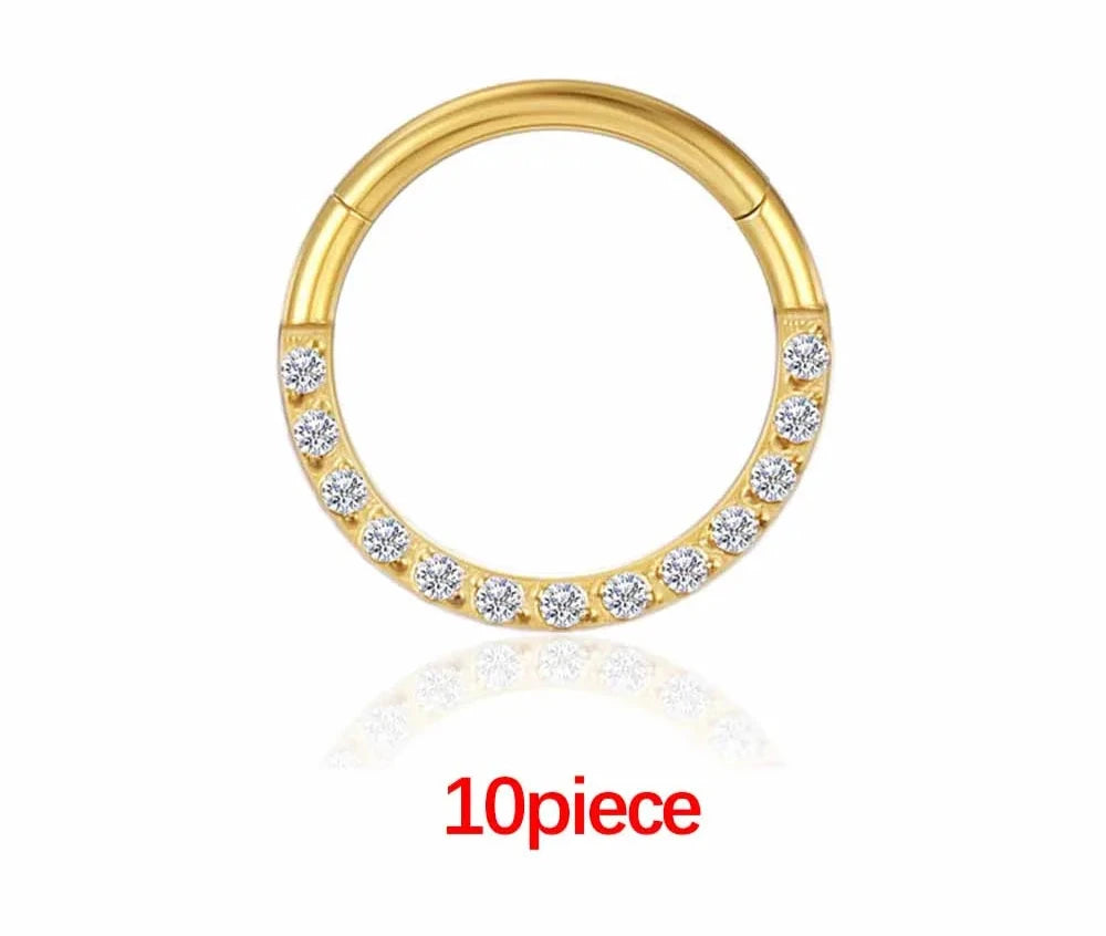 Nose Ring Women's Hoop Luxury Zircon Jewelry