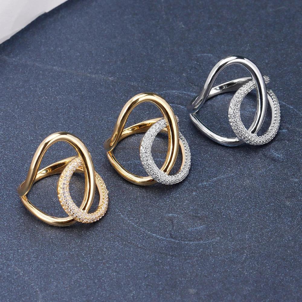 Gold Rings European American style multi-layered classic