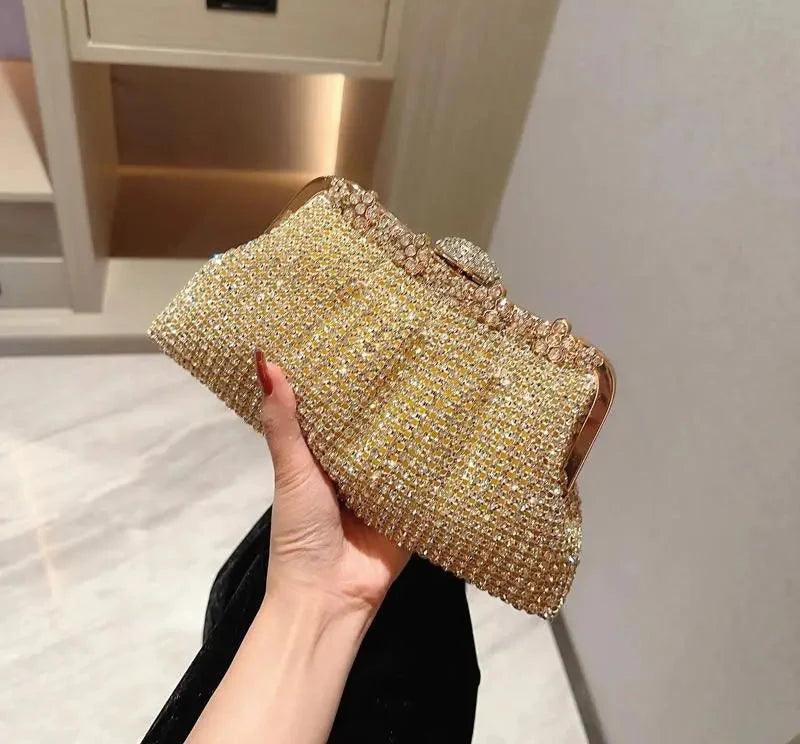 Women Elegant Luxury Evening Clutch Purse Prom Banquet Shoulder Bag