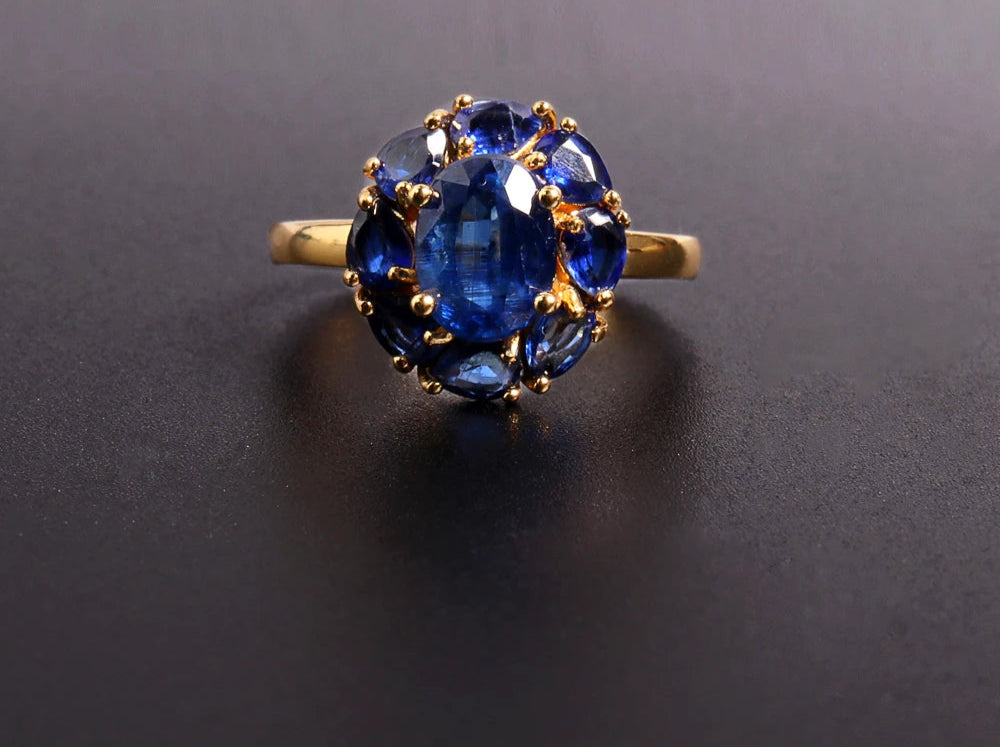 September Birthstone Charming Blue Natural Ring Jewelry