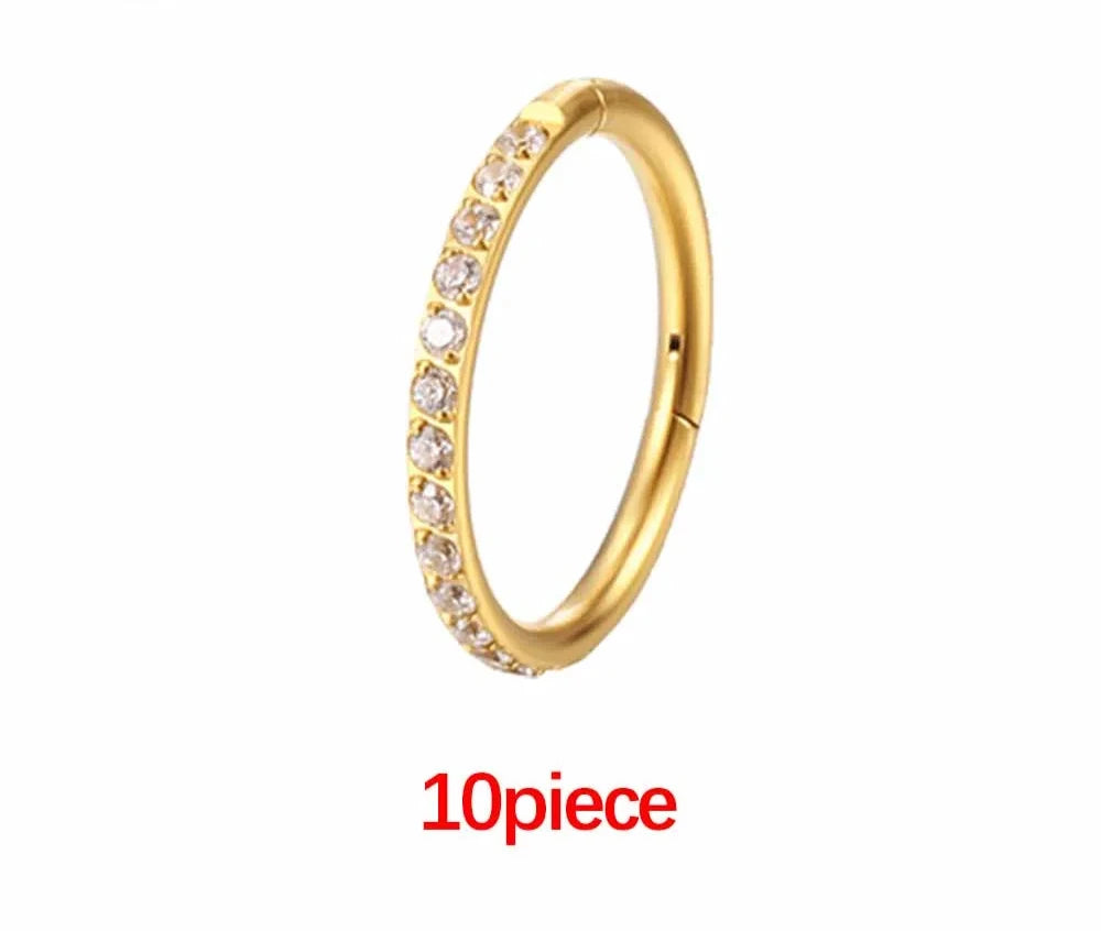 Nose Ring Women's Hoop Luxury Zircon Jewelry