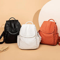 Women's Backpack White Small For Teenage All-match Casual