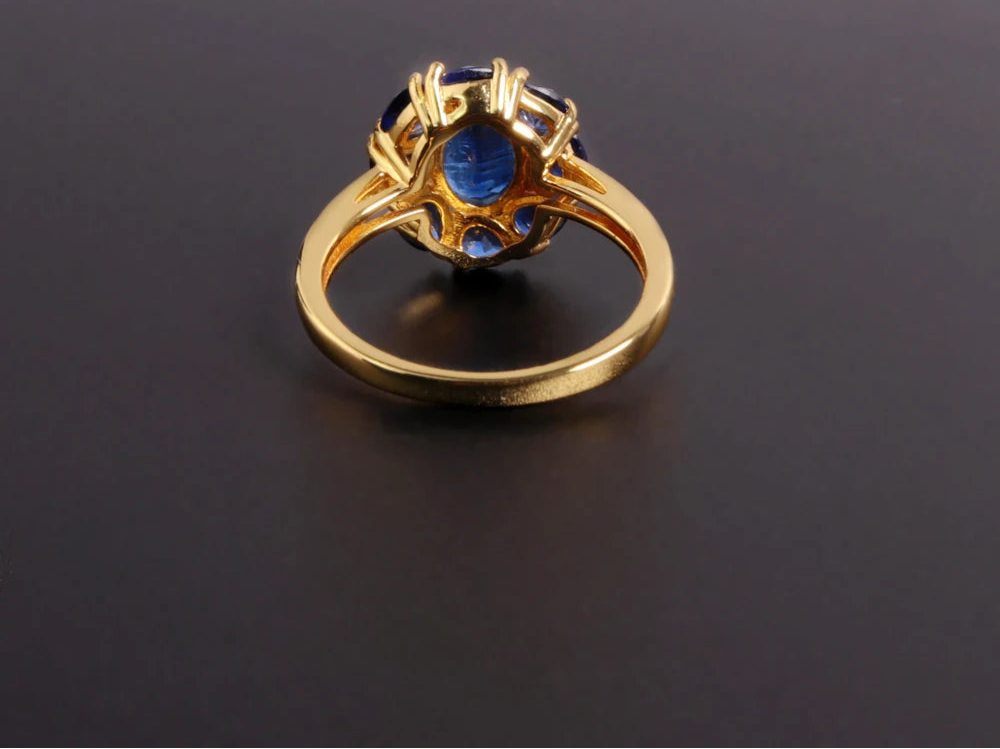 September Birthstone Charming Blue Natural Ring Jewelry