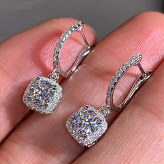 Moissanite Earrings Original Certified Sterling Silver 925