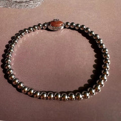 Orange Goldstone Football Bracelet with Stones Unique Fashion Jewelry