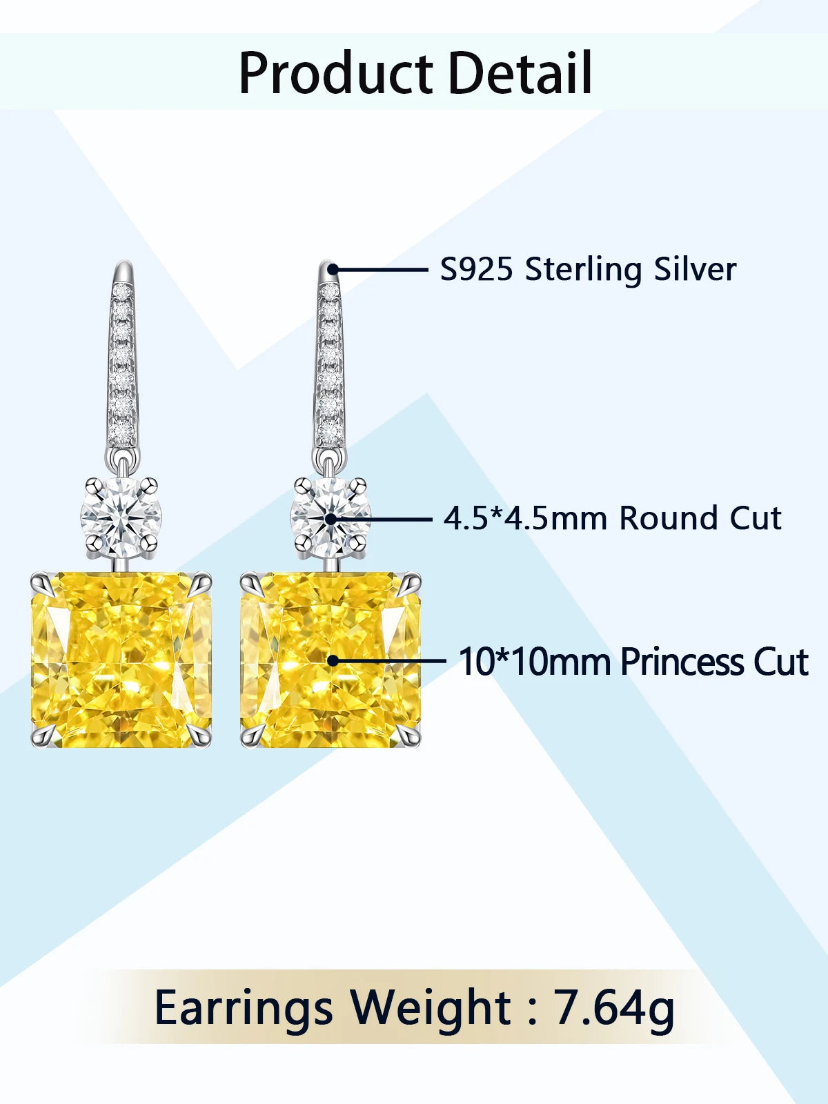 Diamond Earrings 925 silver for women high end luxury jewelry