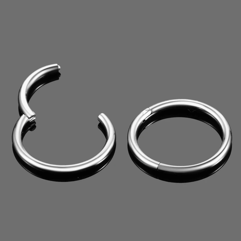 Nose Rings 16G 20G Stainless Steel Spiral Round Piercing Jewelry