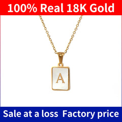 Name Necklace 26 Letters 18k Gold With Pendant Unique Jewelry Luxury