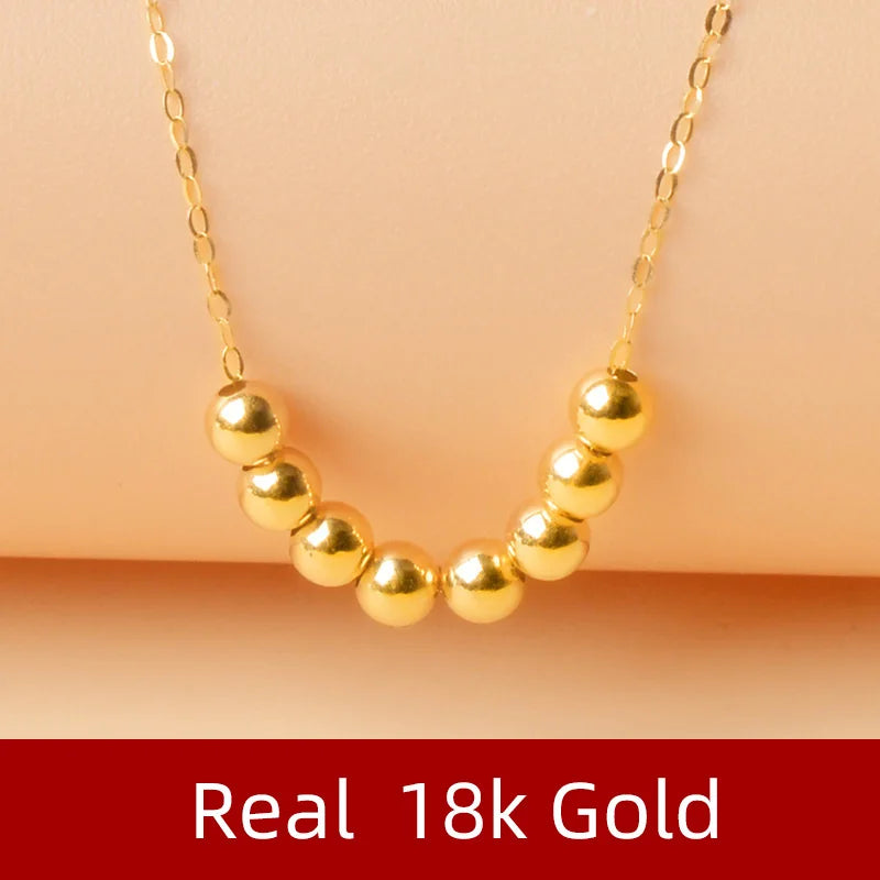 Gold necklace 18K Pendant Golden Chain Women's Fine Jewelry Party