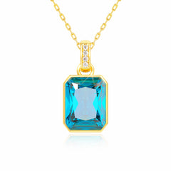 Gold Necklaces Pendant Gemstone Anniversary Fine Jewelry