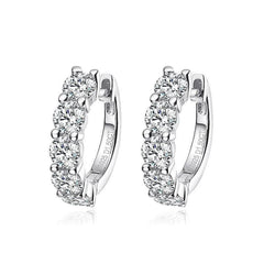 Moissanite 18k 4mm Stones Sparkling Diamond Earring 100% 925 Sterling Silver