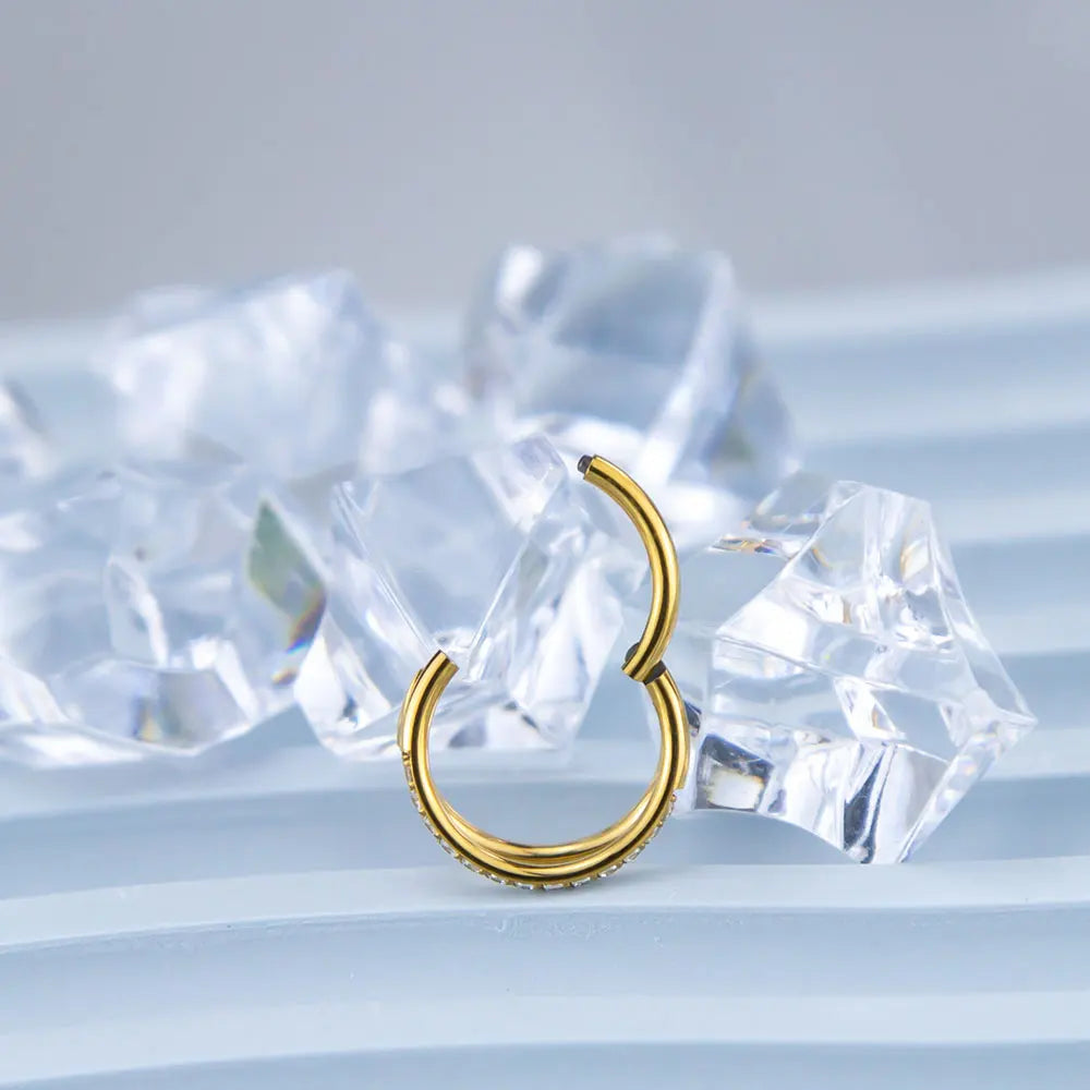 Nose Ring 5A CZ Daith Lip Helix Piercing Jewelry